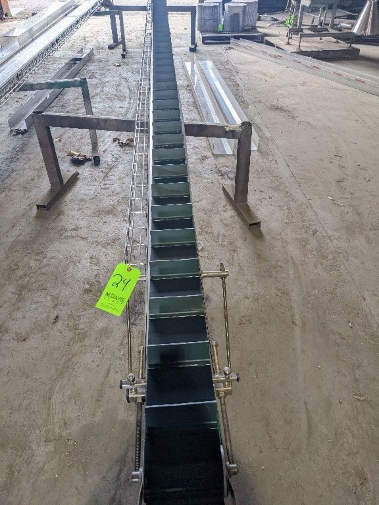 Gassner Cleated Belt Conveyor - 6" W Belt - 2" Tall Cleates - 348" L - Motor: SEW-Euro Drive 240/