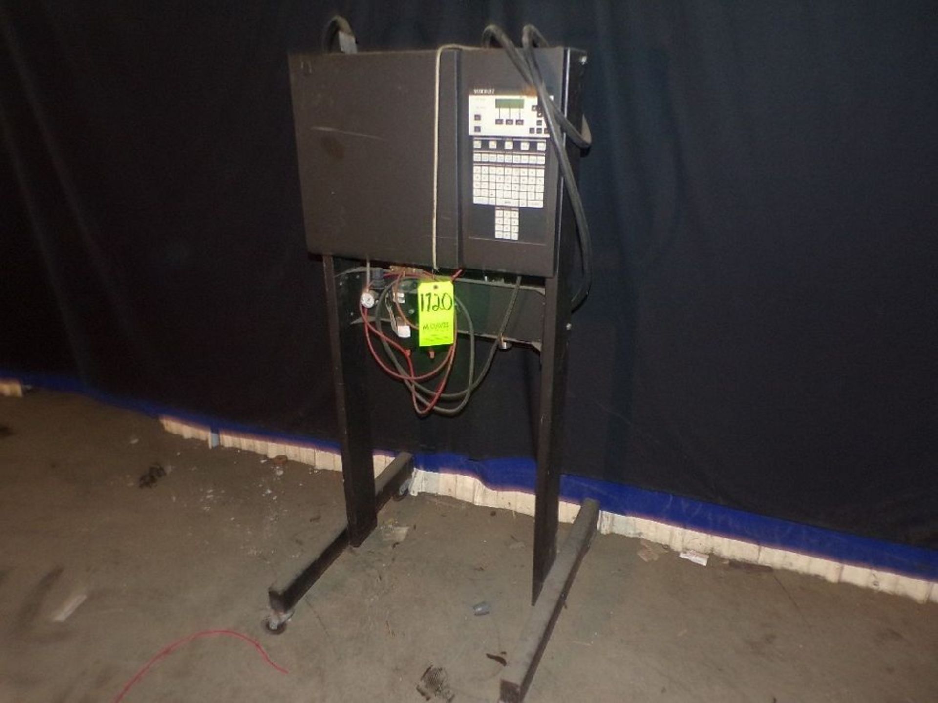 Qty (1) VideoJet 37e Ink Jet Coder - Painted steel cabinet and stand. - Equiped with remote - Image 3 of 7