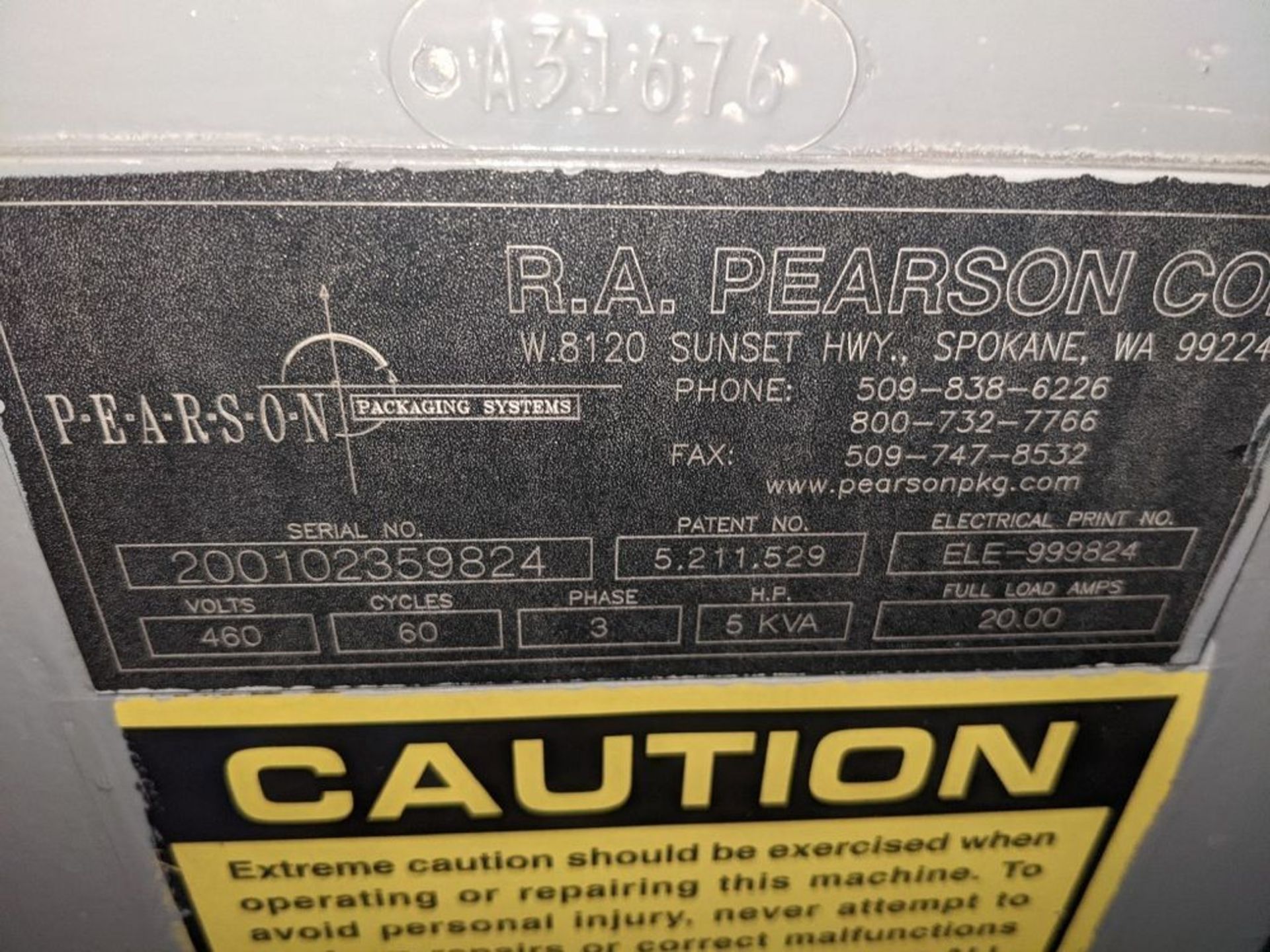 Qty (1) Pearson R235 Case Erector - Nordson Vista PC Unit - Extended Infeed Magazine - Allen Bradley - Image 17 of 17