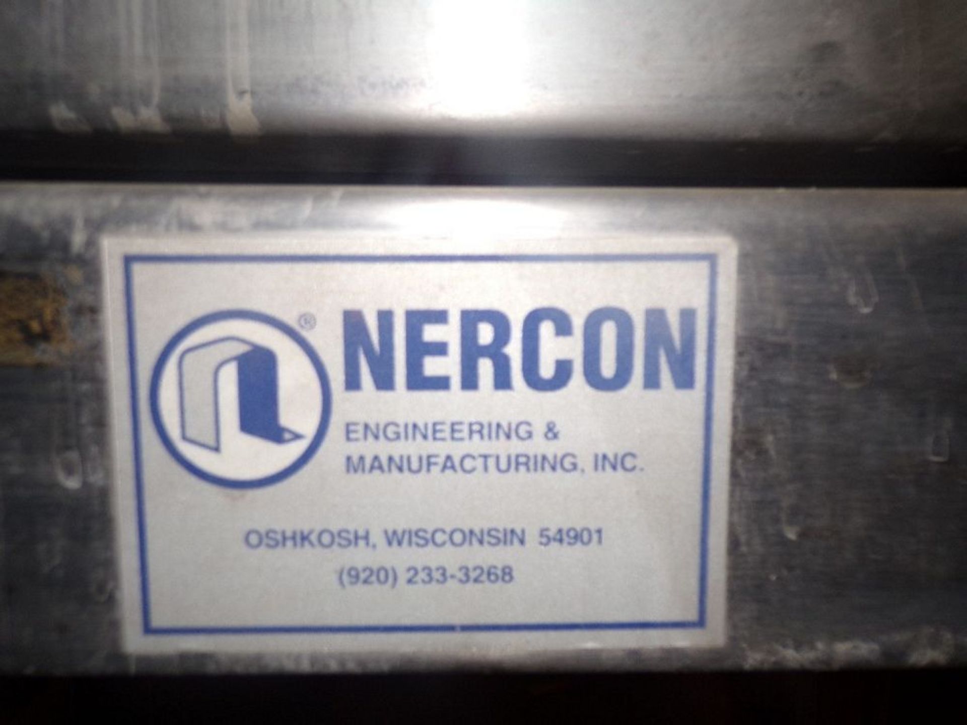 Qty (1) Nercon Bottle Gap Transporter - All stainless-steel construction. - 2' wide x 50' long - Image 7 of 7