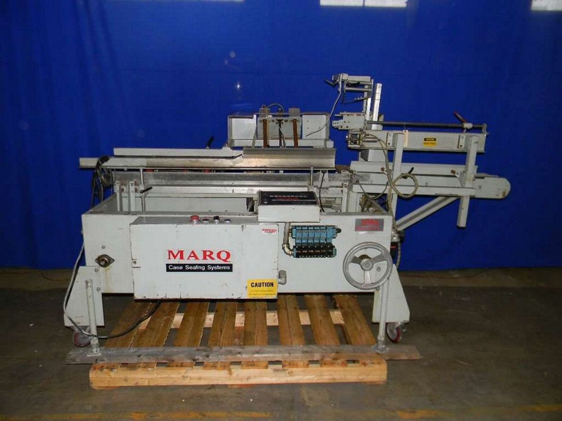 Qty (1) Marq Automatic Case Erector - Case erector / bottom sealer using pressure sensitive