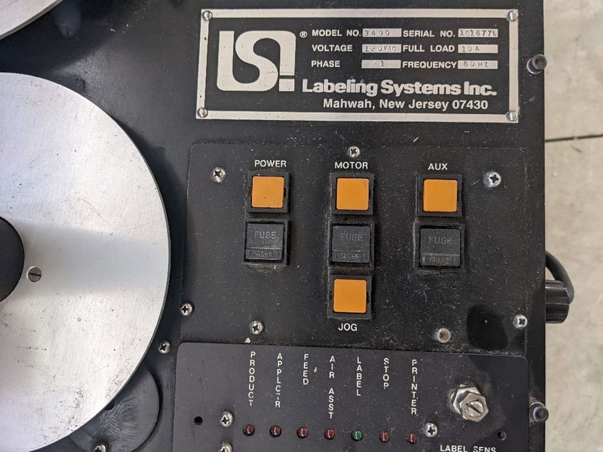 Qty (1) LSI Corner Wrap Pressure Sensitive Labeler - 3490 LSI labeling head - Light stack - 82' x - Image 11 of 11