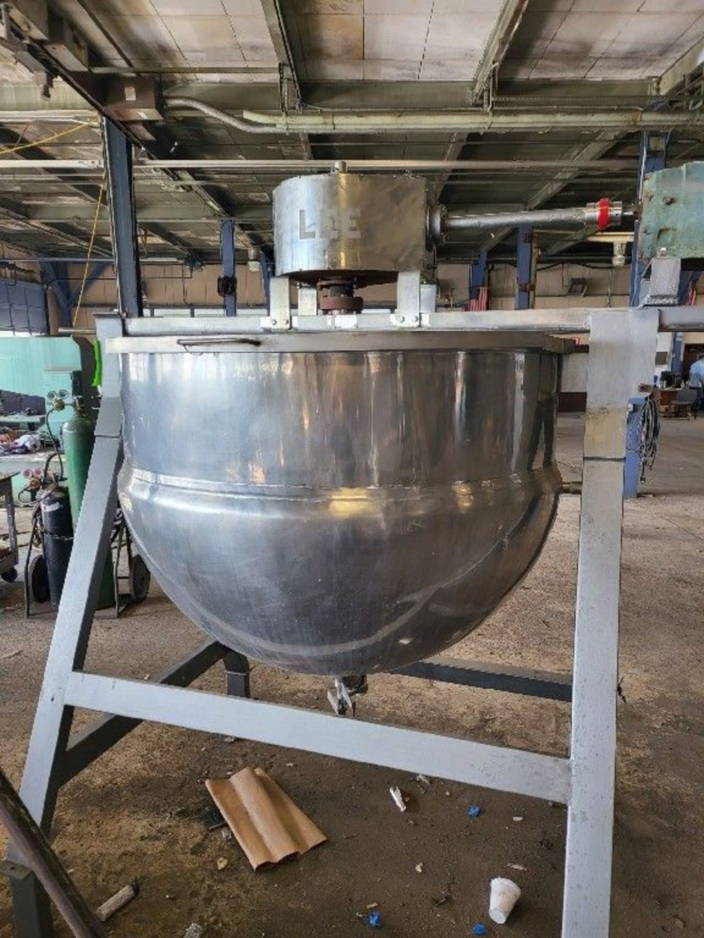 Qty (1) Lee Stainless Steel Jacketed Scrape Agitated Kettle 300 Gallon - Stainless Steel - Image 2 of 8