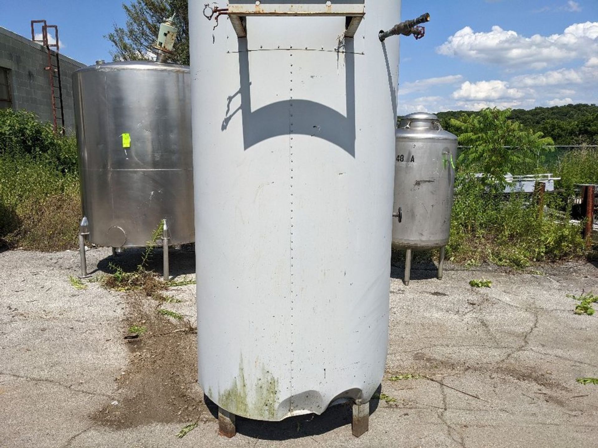 Qty (1) Vertical Insualted Tank - 60" Diameter - 90" Tall - 18" Manway - 1-1/2" MPT Side Inlet - 1-