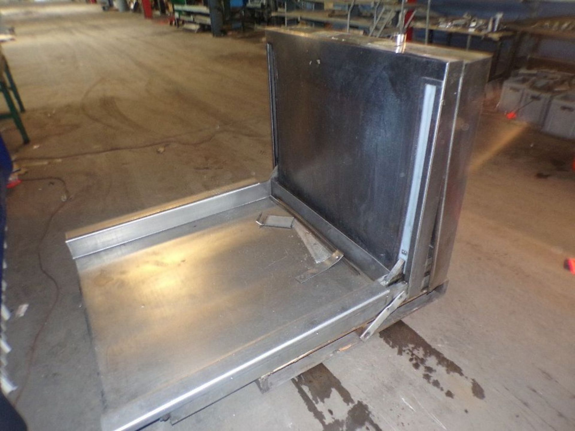Qty (1) Stainless Steel Pallet or Bulk Product Lift Table - Stainless Steel construction - Up and - Image 3 of 4