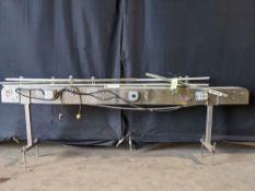 Qty (1) Stainless Steel Belt Conveyor - Total Dimensions: 120”L x 12”W x 42”H - Conveyor Belt