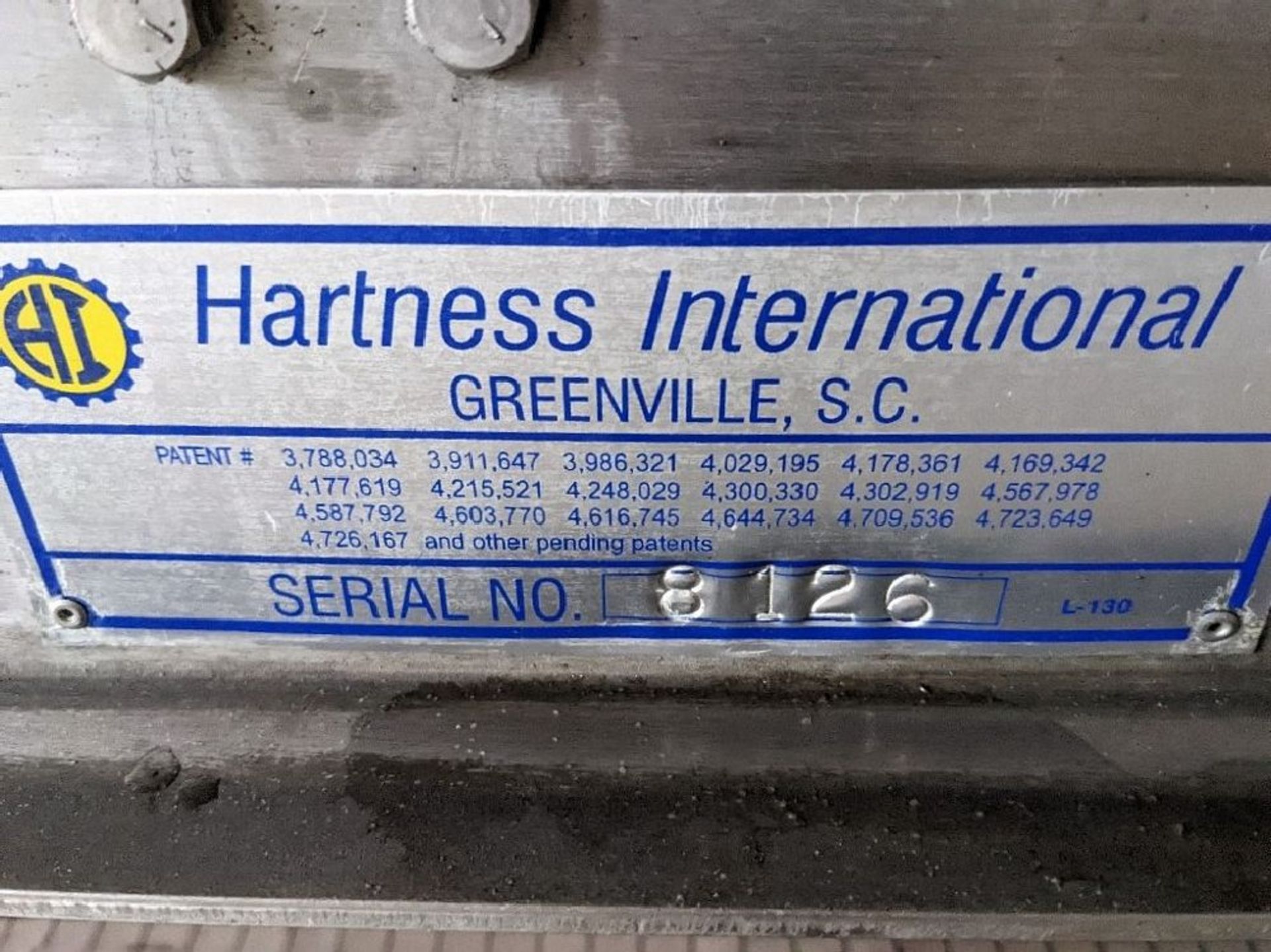 Qty (1) Hartness 825 Tray or Case Drop Packer - Stainless Steel construction - Inline Case feed with - Image 16 of 16