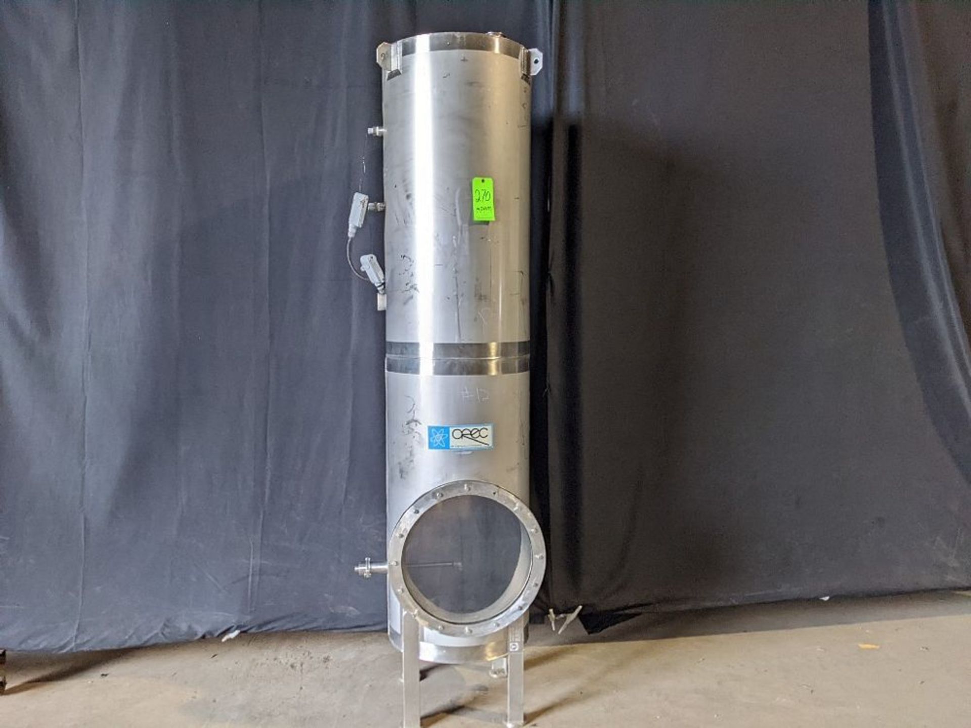 Qty (1) Osmonics Ozone Contact Tank - 188 gallon capacity - 2-1/2' tri-clamp inlet / 2' tri-clamp