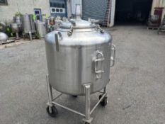 Qty (1) Letsch 125 Gallon Stainless Pharmaceutical Grade Tank - All 316L stainless steel