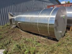 Qty (1) Single Wall Vertical Insulated Stainless Steel Tank 4000 Gallon - Approximately 4000 gallons