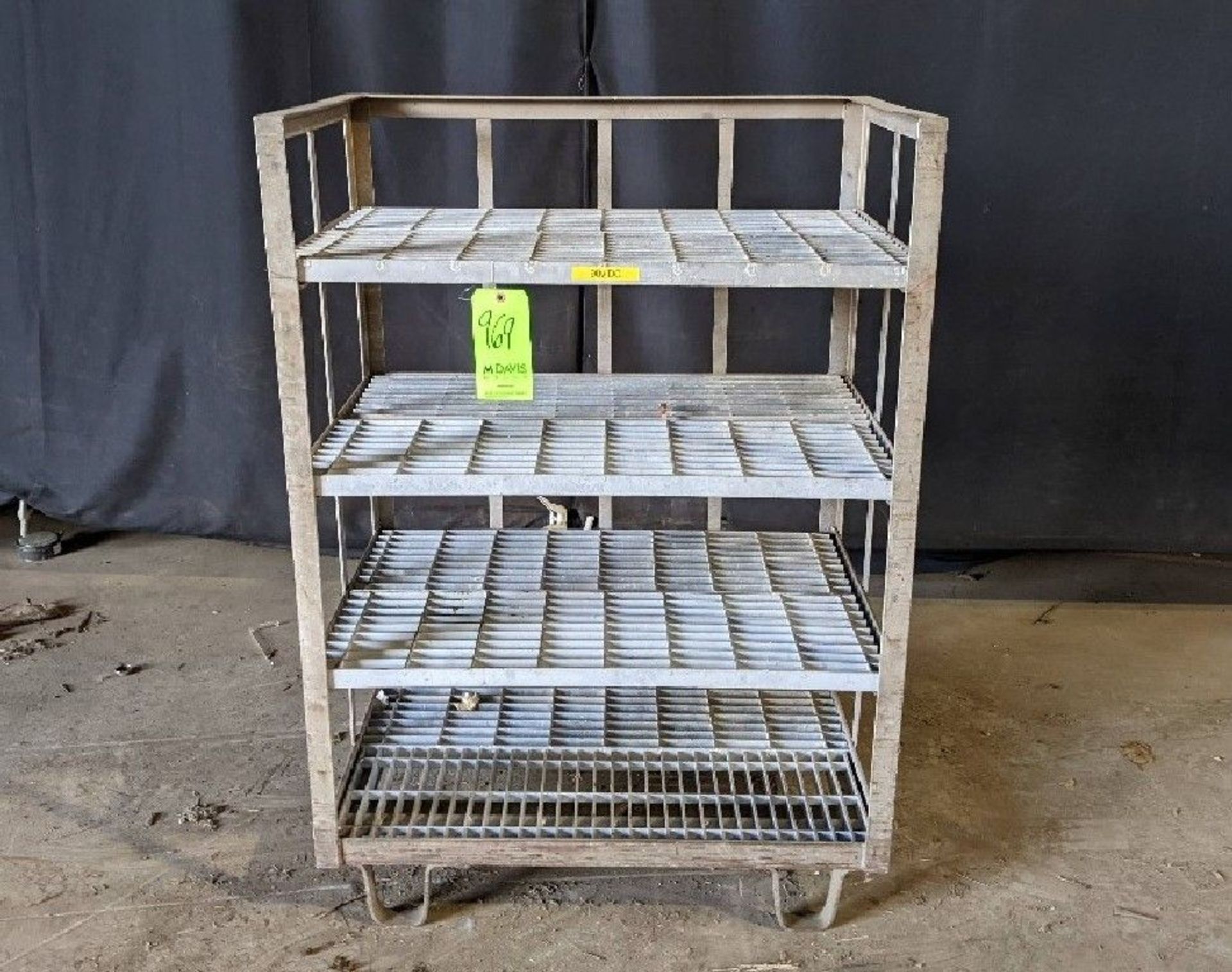 Qty (1) Metal Rack - 36"L x 24"W x 51"H, Model N/A, S/N N/A