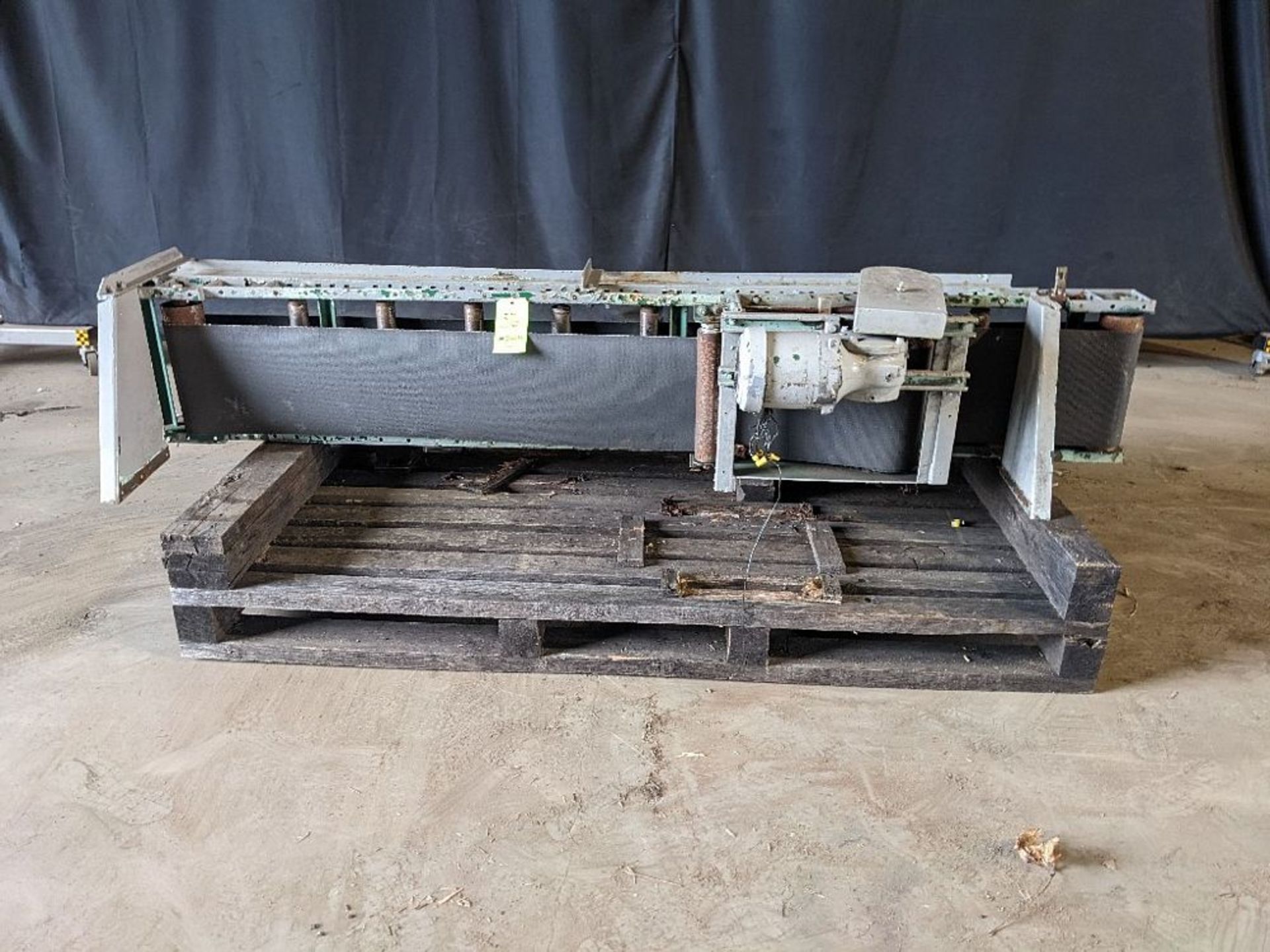 Qty (1) Belt Over Roller Conveyor - Drive Section w/ Belt Tensioner - 98"L x 12"W(Belt), Model N/