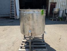 Qty (1) 185 Gallon Single Wall Stainless Steel Tank - Single Wall Tank - Self Draining - Comes