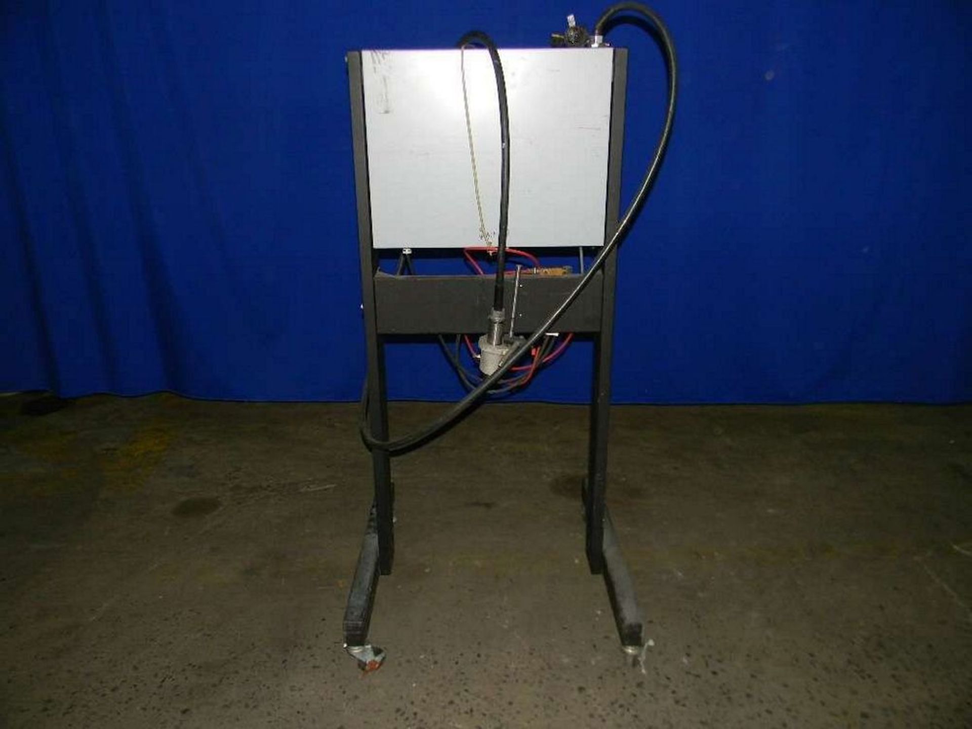 Qty (1) VideoJet 37e Ink Jet Coder - Painted steel cabinet and stand. - Equiped with remote - Image 2 of 7