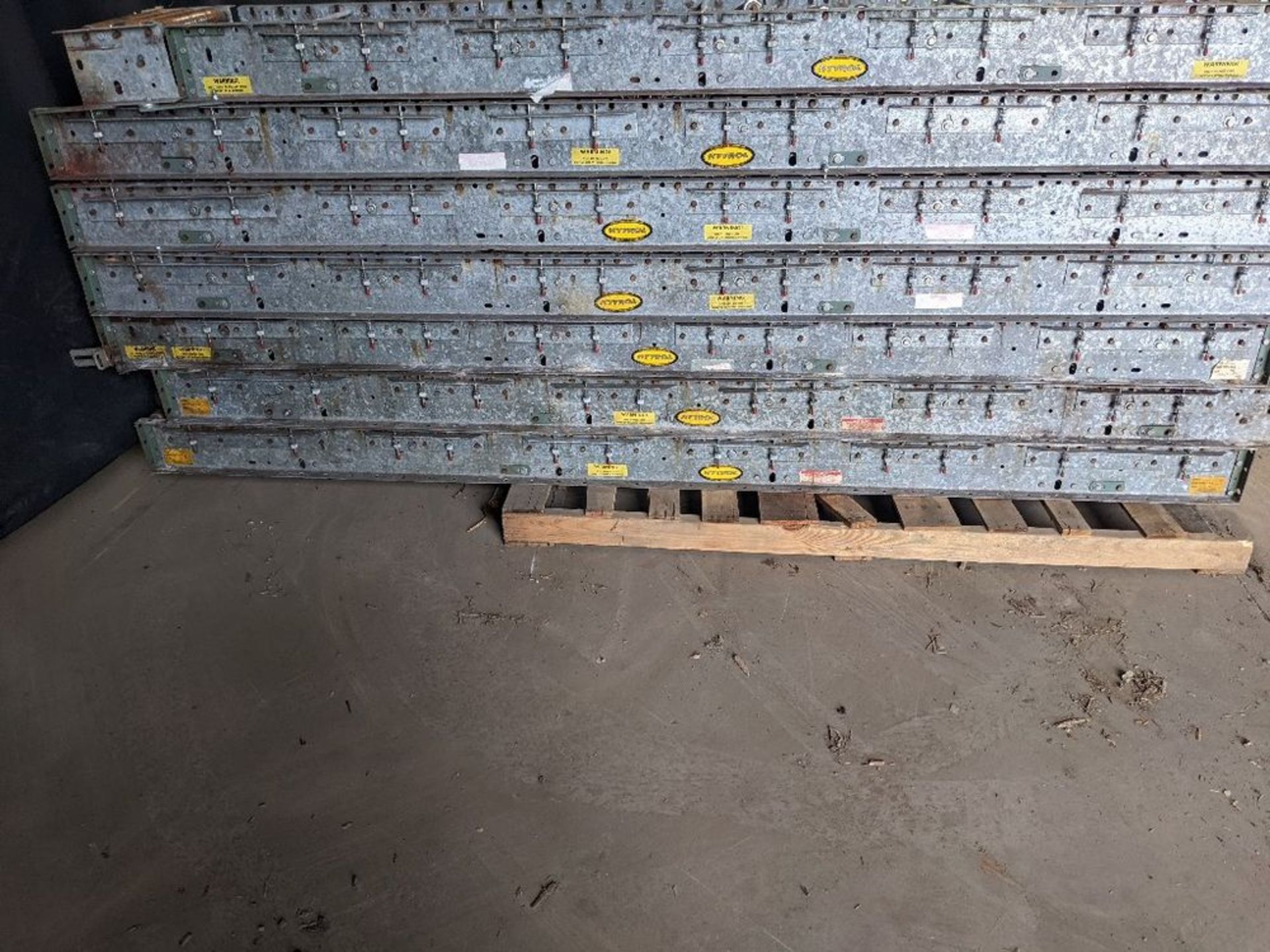 Belt over Case Conveyor sections - (1) section 116" L x 15" W w/ drive; (7) sections 106"L x 15"W; - Image 4 of 8