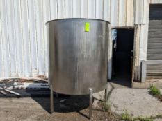 Qty (1) Single Wall Vertical Stainless Steel Tank 600 Gallon - All stainless 600 gallon vertical