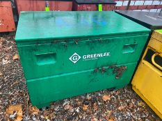 Greenlee Gang Box, with Hinge Lid, Overall Dims.: Aprox. 50” L x 32” W x 34” H (LOCATED IN