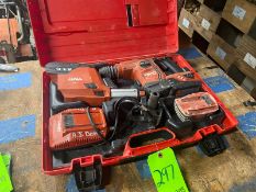HILTI Cordless Hammer Drill, Includes Dust Collection System, with (2) Batteries & (1) Charger, with