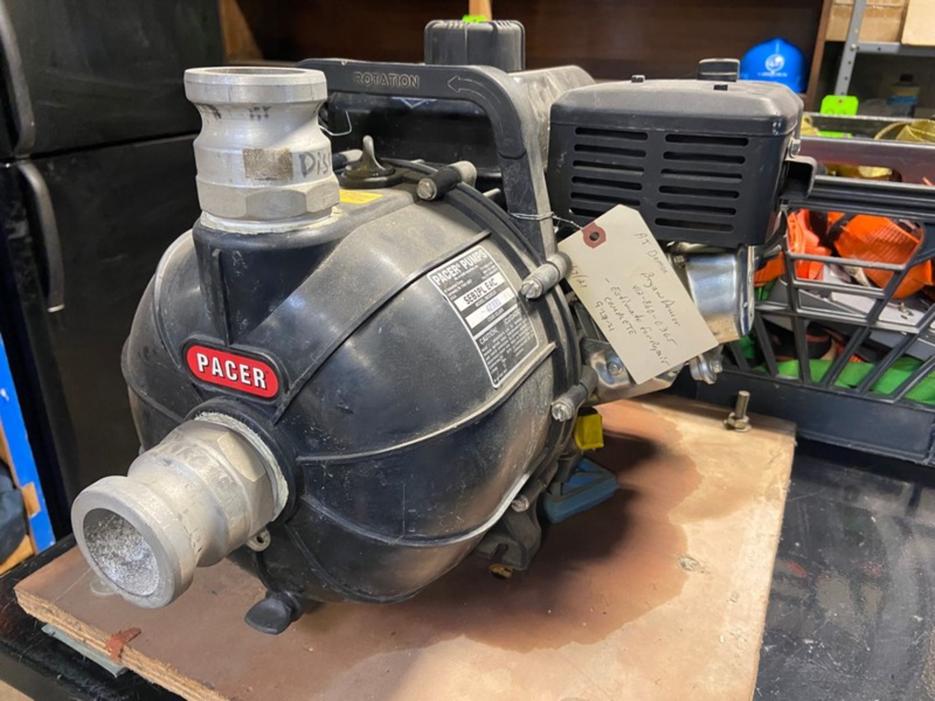 Pacer Transfer Pump, M/N SEB2PL E4C, S/N 42331, with Briggs & Stratton Motor (LOCATED IN - Bild 4 aus 5