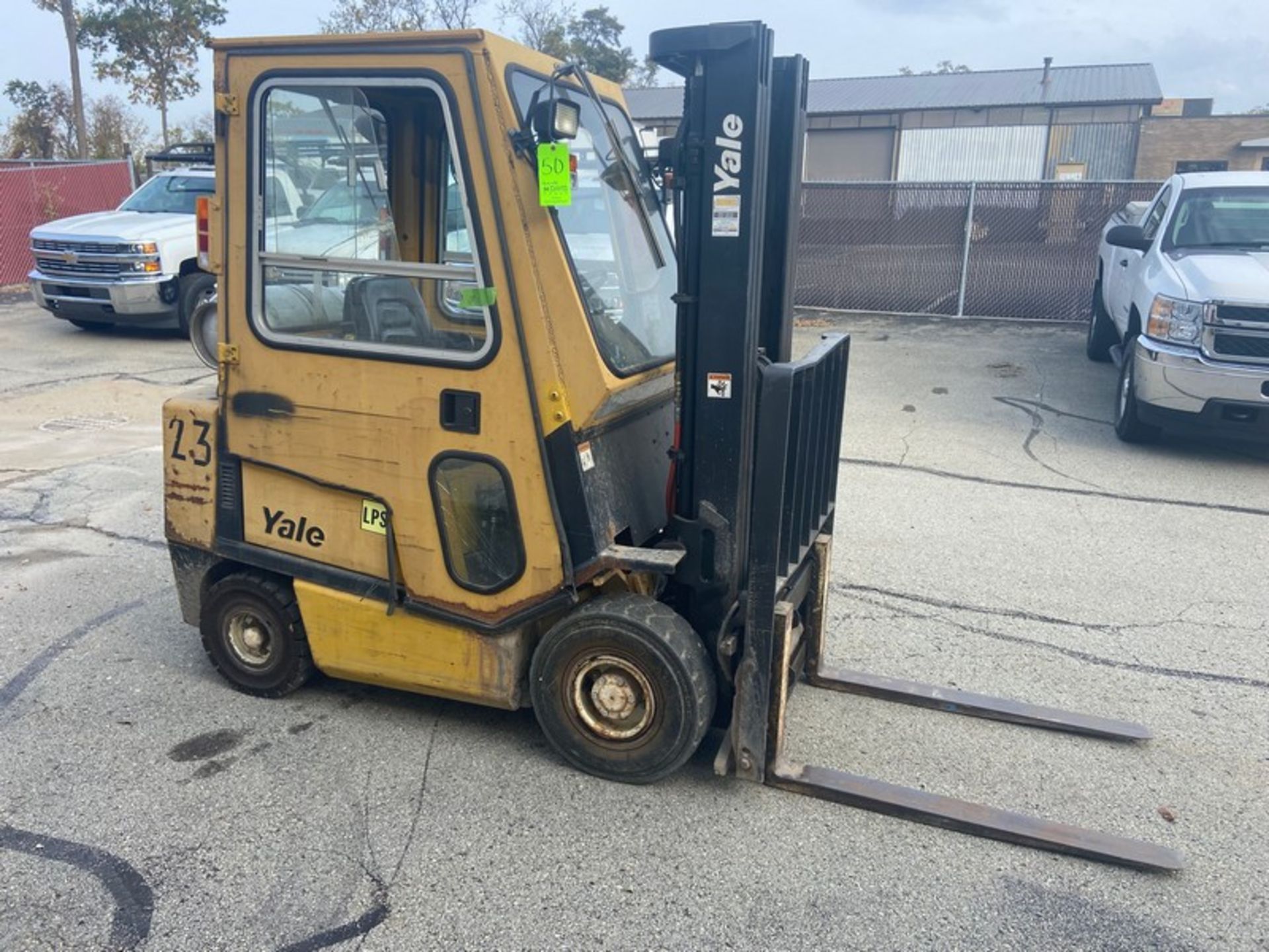 Yale 4,000 lb. Sit-Down Enclosed Forklift, M/N GLP040AFNUAE084LPS, S/N N538065, Propane Fuel, 3, - Image 2 of 14