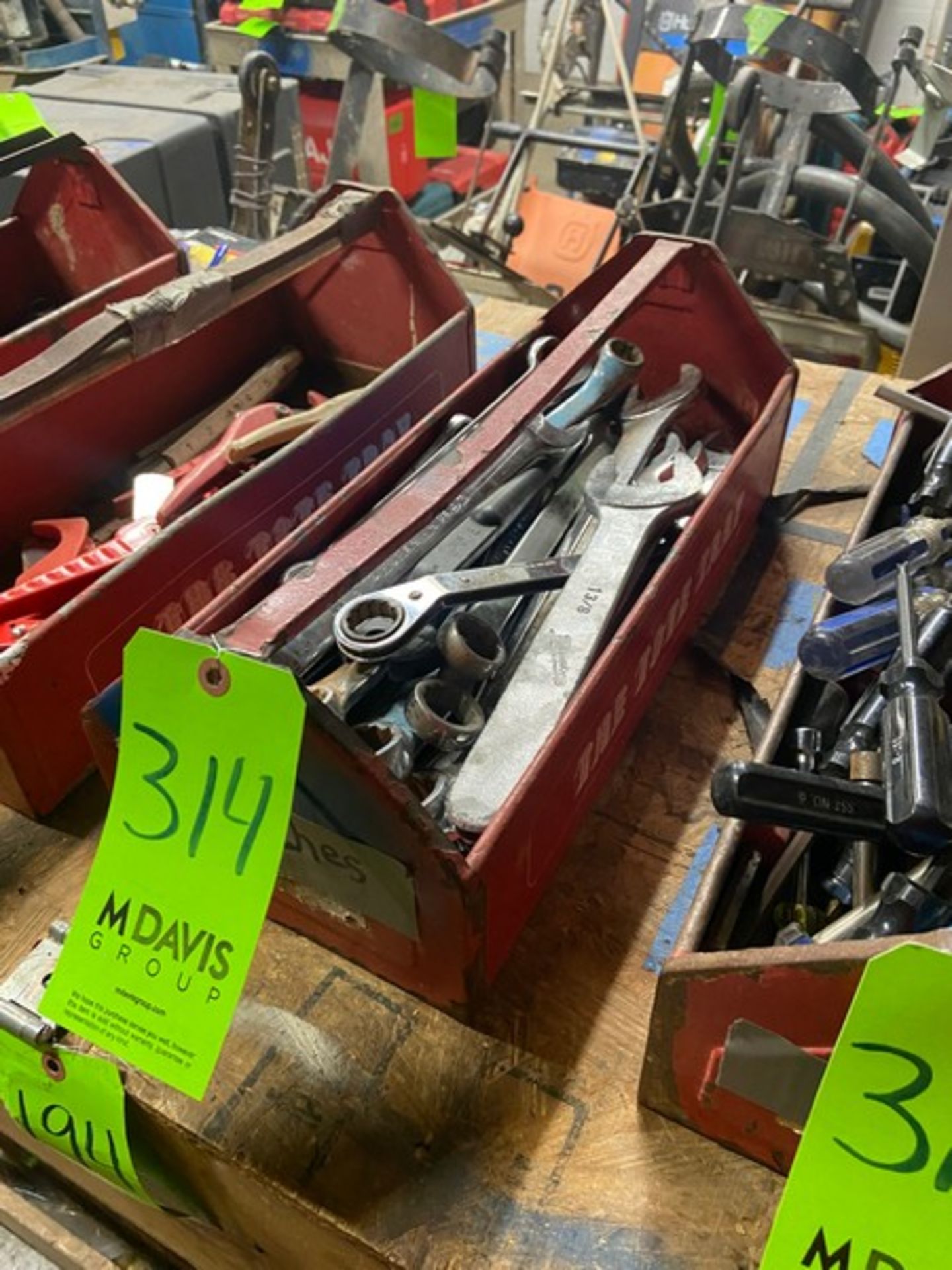Assortment of Wrenches, Includes Toolbox (LOCATED IN MONROEVILLE, PA)