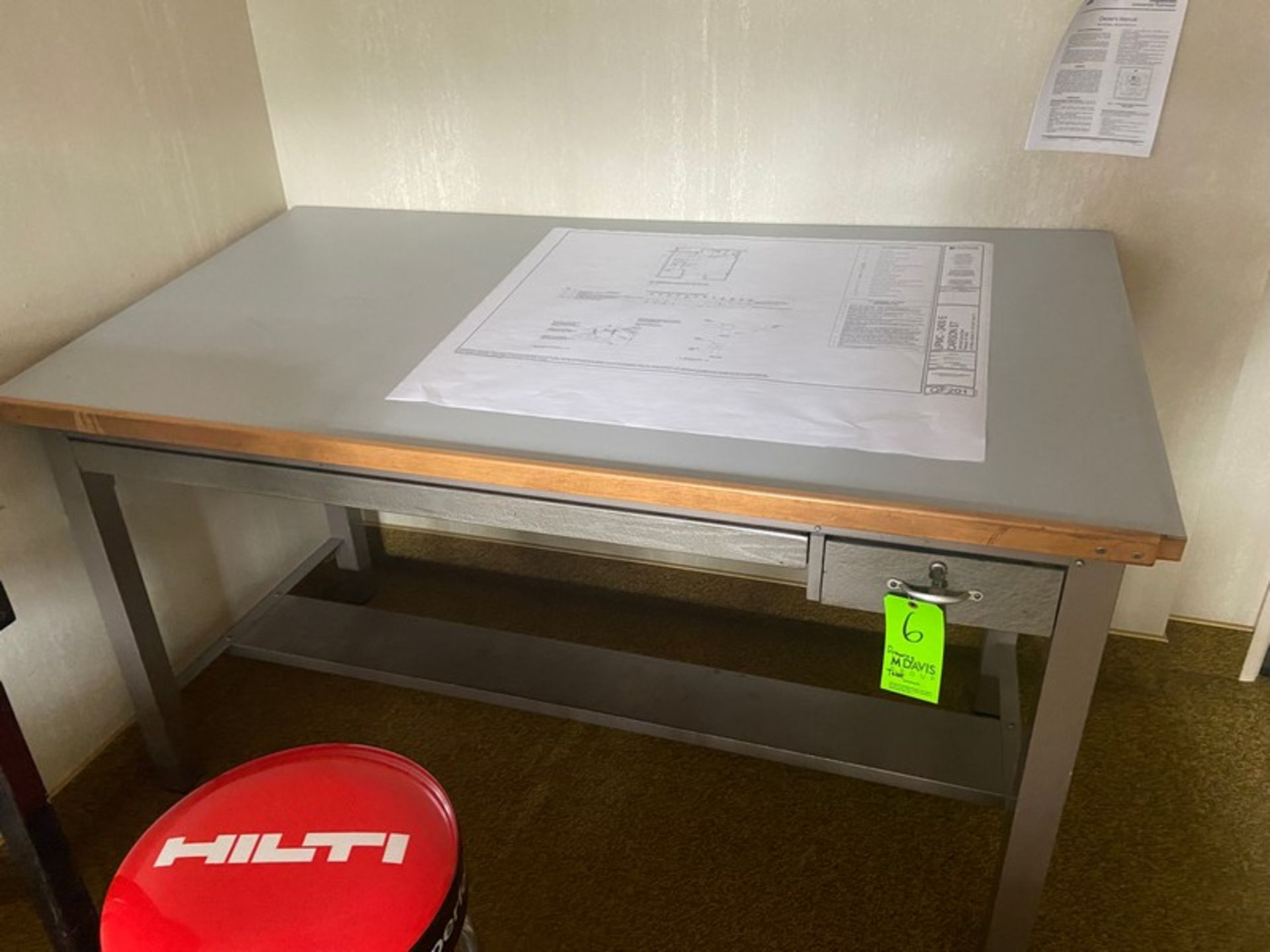 Drawing Table, Overall Dims. Aprox. 72” L x 38” W x 42” H (LOCATED IN MONROEVILLE, PA) (RIGGING, - Bild 2 aus 2