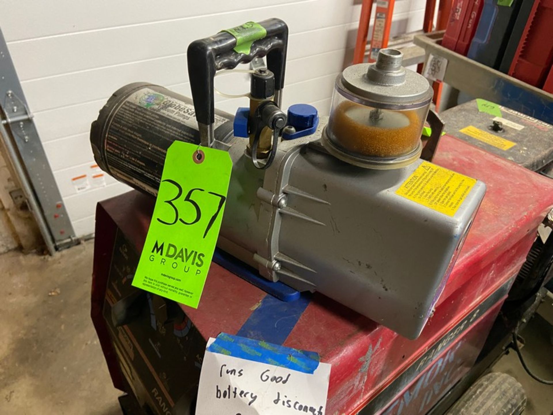 GlobeSaver Vacuum Pump, M/N GVP-12 (LOCATED IN MONROEVILLE, PA)