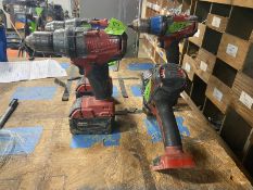 (4) Milwaukee Drills, 1-with M18 RedLithium High Demand 9.0 Battery, 2- with M18 RedLithium XC