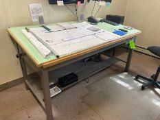 Drawing Table, Overall Dims. Aprox. 84” L x 45” W x 43” H (LOCATED IN MONROEVILLE, PA)(RIGGING,