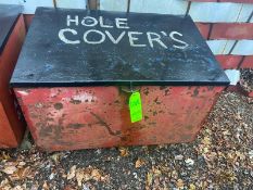 Gang Box, with Hinge Lid, Overall Dims.: Aprox. 50” L x 32” W x 34” H, with Assorted Hole Cover's (