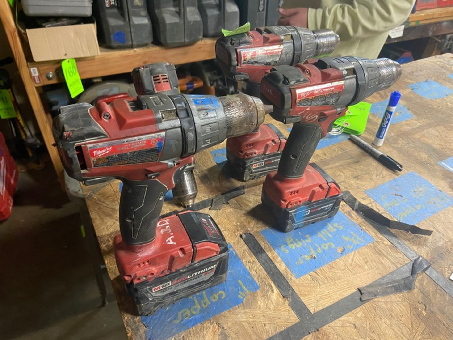 (4) Milwaukee Drills, 1-with M18 RedLithium High Demand 9.0 Battery, 2- with M18 RedLithium XC - Image 7 of 7