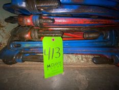 Lot of Assorted Rigid 24" Pipe Wrenches (LOCATED IN MONROEVILLE, PA) (RIGGING, LOADING, & SITE