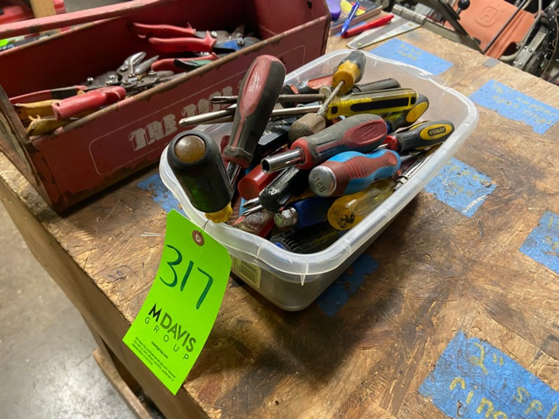 Assortment of Screw Drivers, Includes Plastic Bin (LOCATED IN MONROEVILLE, PA)