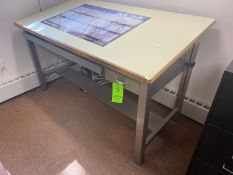 Drawing Table, Overall Dims. Aprox. 72” L x 39” W x 43” H (LOCATED IN MONROEVILLE, PA) (RIGGING,