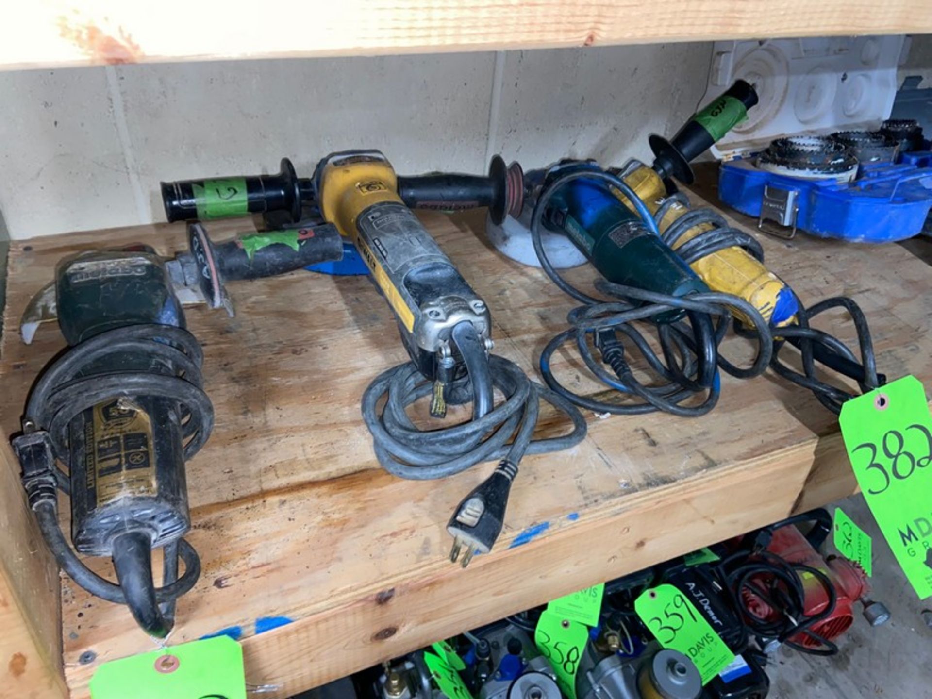 (4) Power 6" Grinders, (3) 4" Grinders & (1) 6" Grinder, with Power Cords, Assorted Manufactures ( - Image 2 of 2
