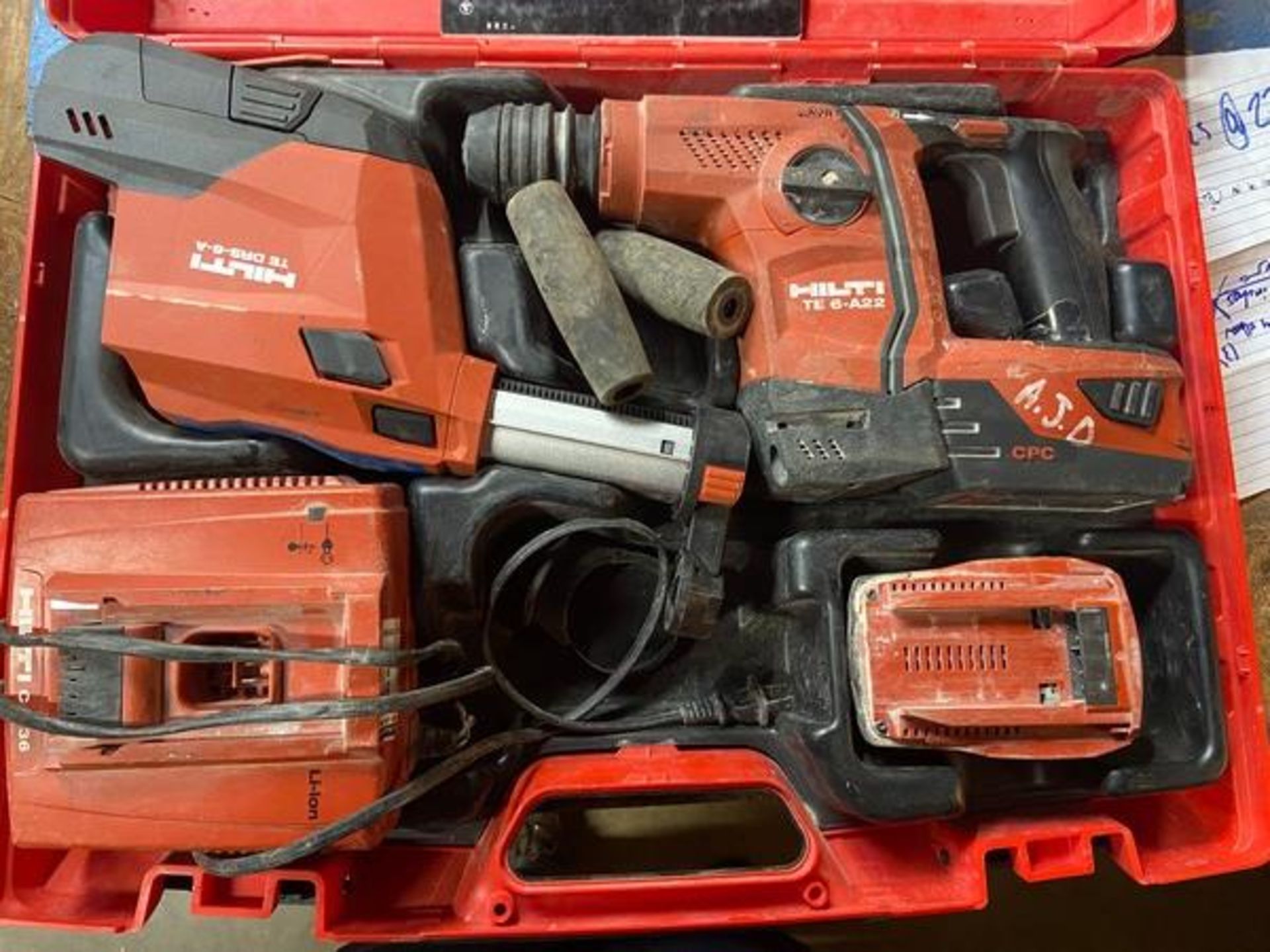 HILTI Cordless Rotary Hammer, M/N TE 6-A22, Includes Dust Removal System, M/N TETS-6-71-CA, with - Image 9 of 12