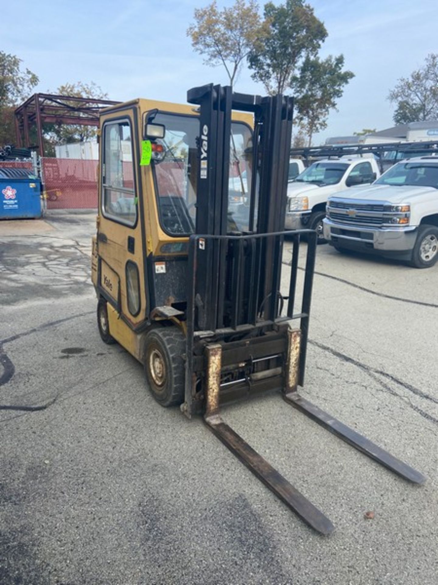 Yale 4,000 lb. Sit-Down Enclosed Forklift, M/N GLP040AFNUAE084LPS, S/N N538065, Propane Fuel, 3,