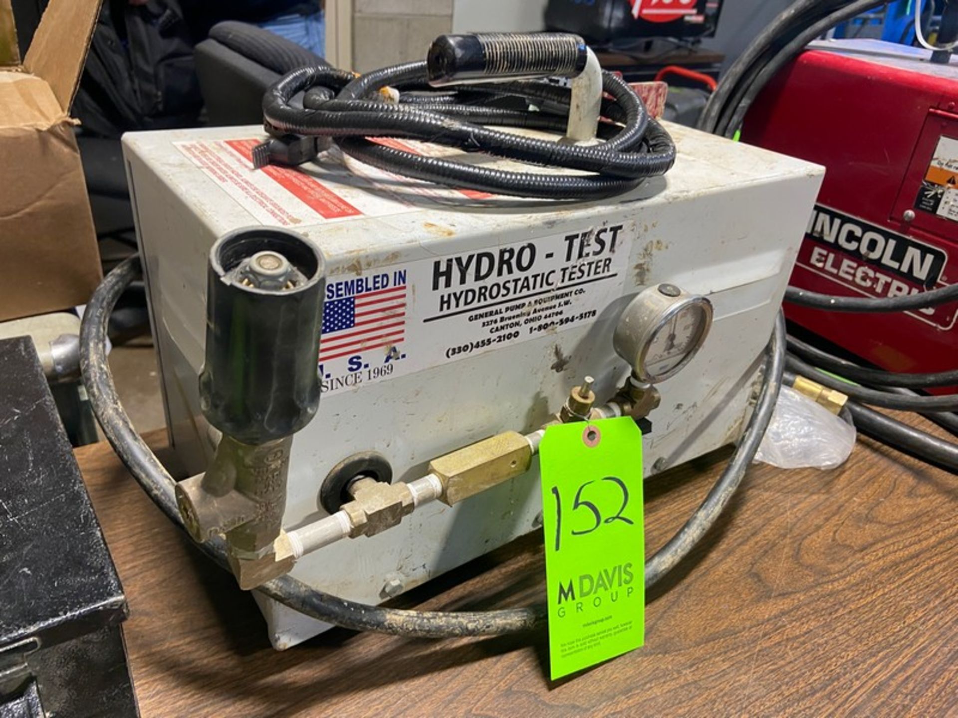 Hydro-Test Hydrostatic Tester, M/N 6334-1000, Max. PSI 1000, S/N 18M302 (NOTE: Needs Repair--