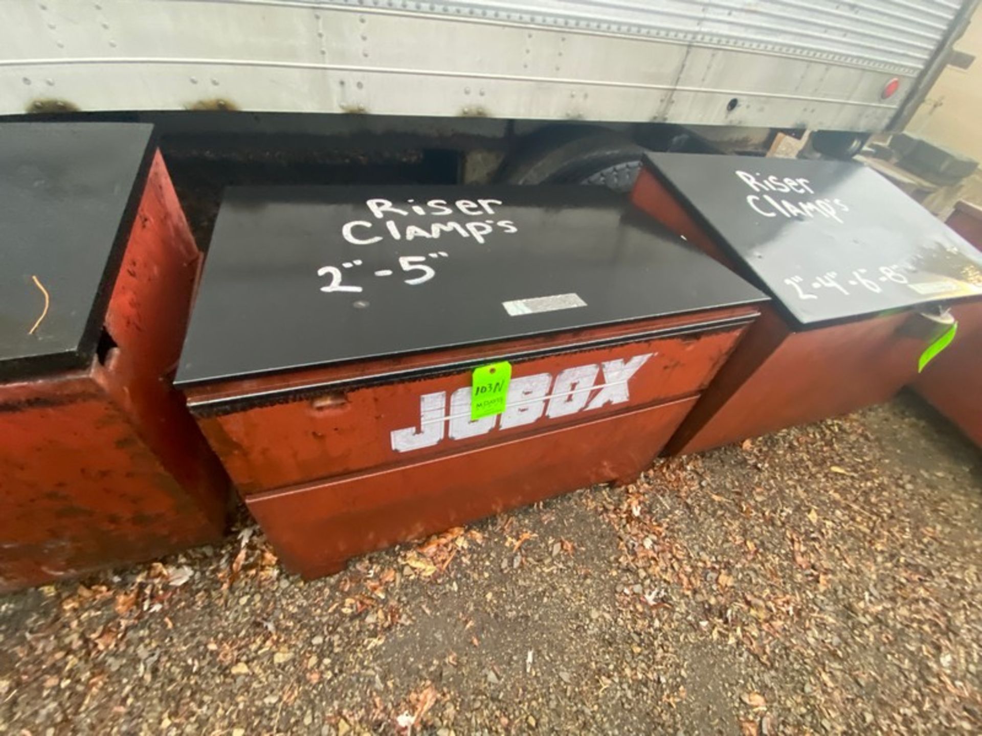 Jobox Gang Box, with Hinge Lid, Overall Dims.: Aprox. 50” L x 32” W x 34” H, with Assorted Riser