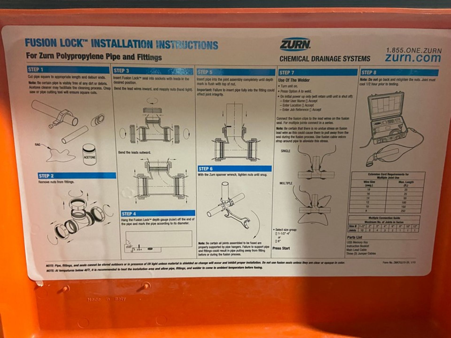 ZURN Chemical Drainage Systems Fusion Lock Welding Unit, In Hard Case (LOCATED IN MONROEVILLE, PA) - Image 4 of 5