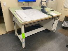 Drawing Table, Overall Dims.: Aprox. 72” L x 45” W x 44” H, with Side Drawers (LOCATED IN