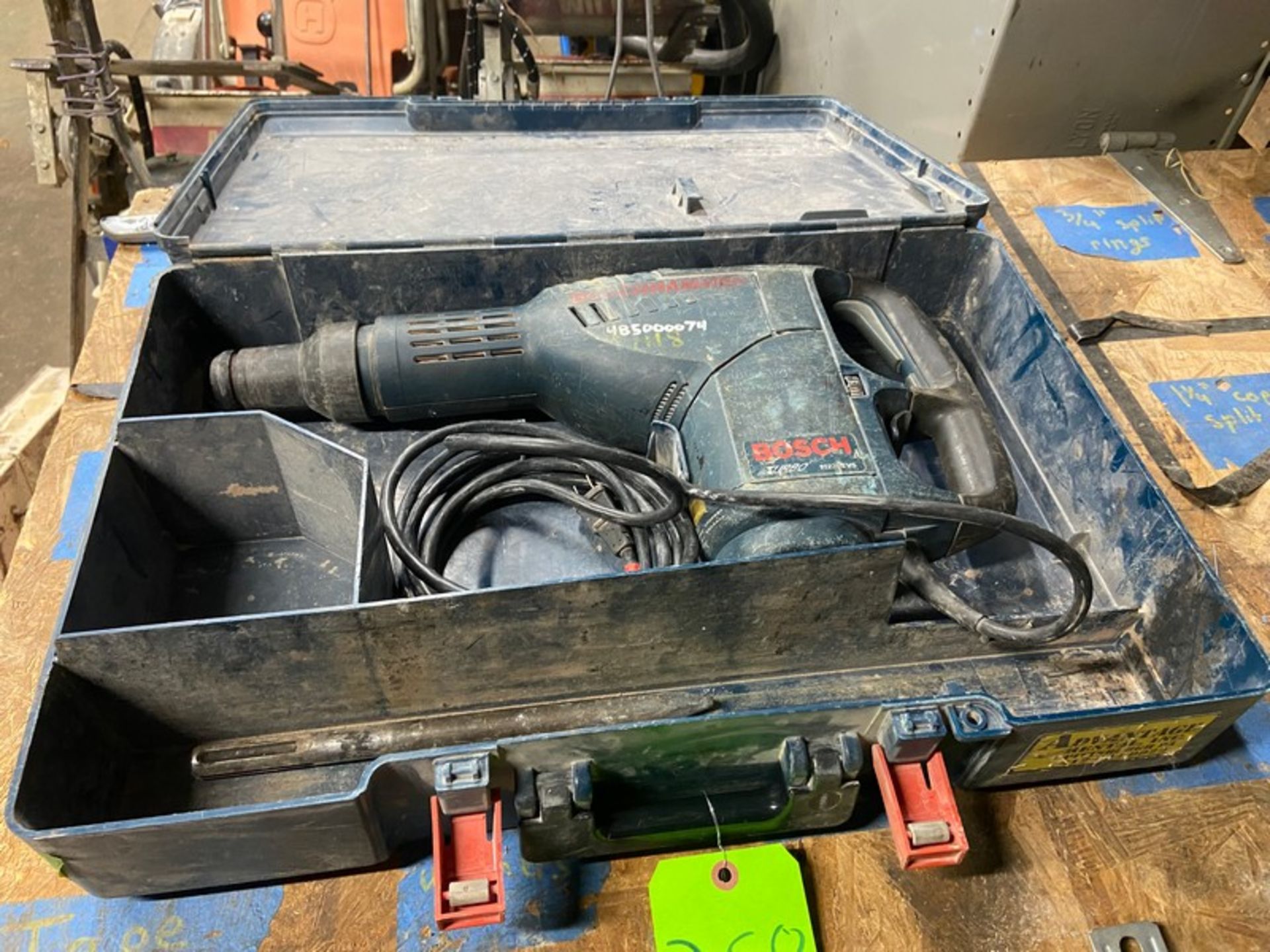 Bosch Power Rotary Hammer Drill, M/N BOSCHHAMMER, S/N 485000074, with Power Cord & Hard Case (