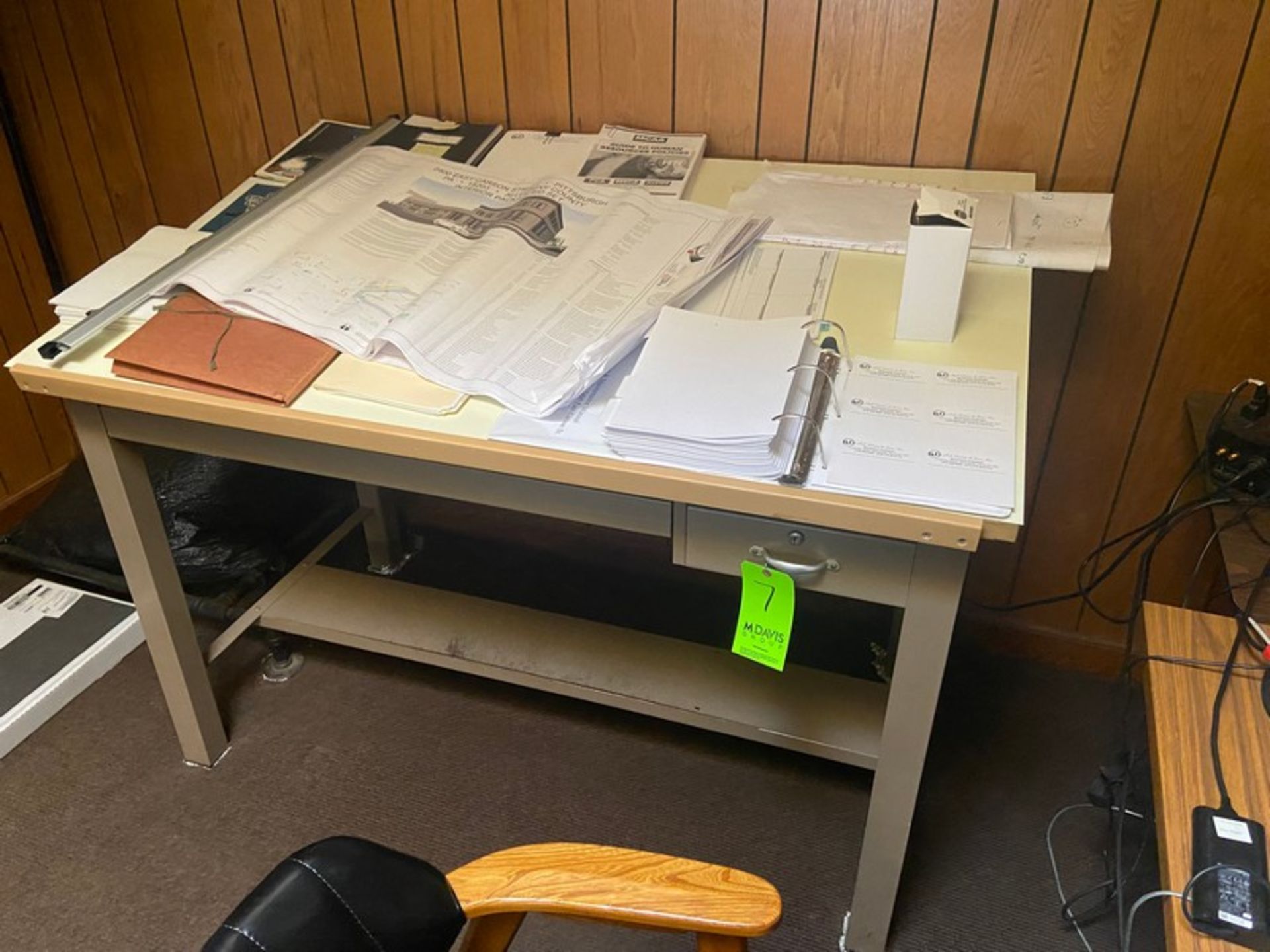 Drawing Table, Overall Dims. Aprox. 60” L x 39” W x 44” H (LOCATED IN MONROEVILLE, PA)(RIGGING, - Bild 2 aus 2