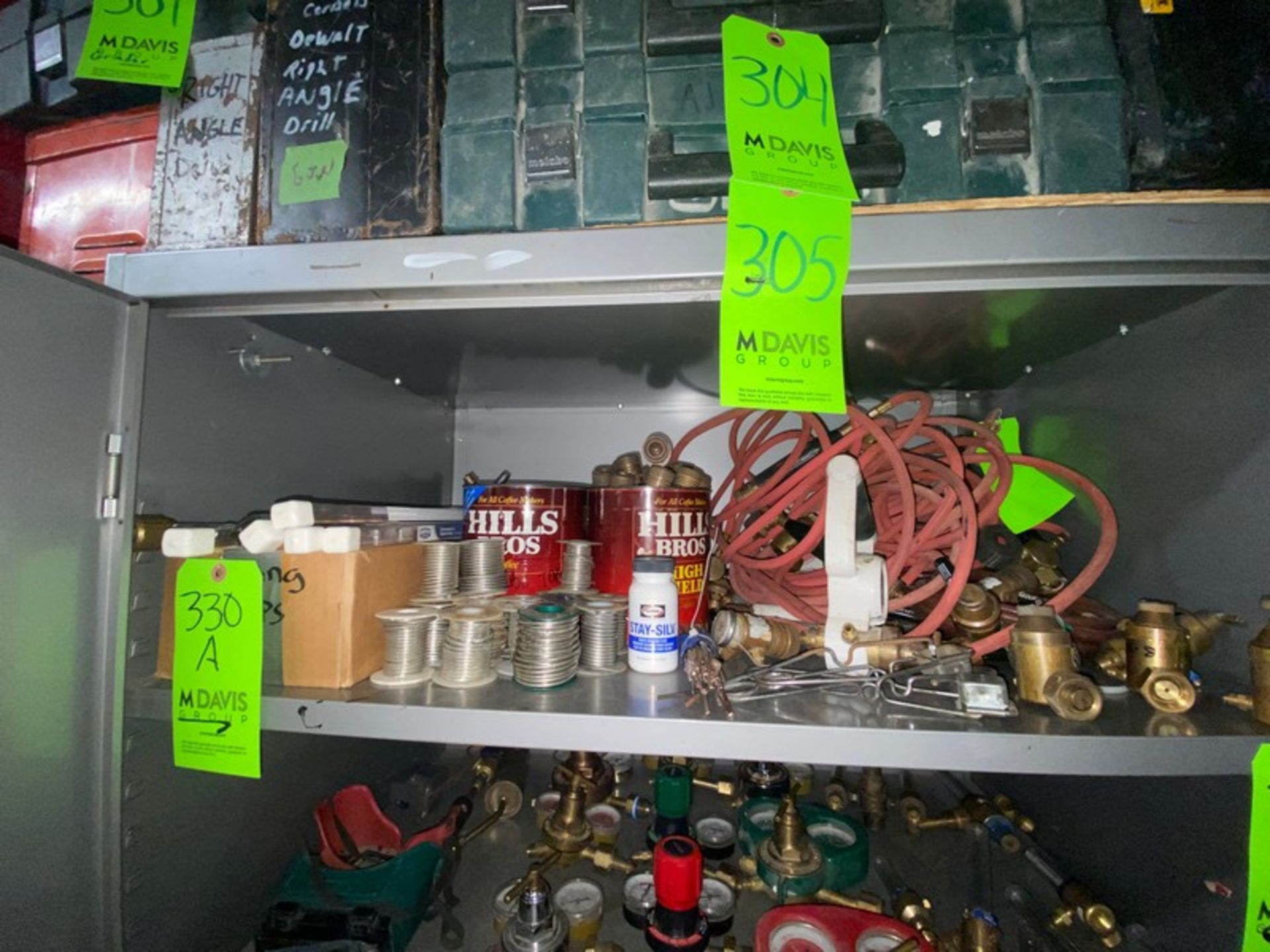 Lot of Assorted Soldering Material & Welding Rods, & Other Contents of Shelf--See Photographs (