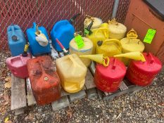 Lot of Assorted Gas Cans, Different Styles (LOCATED IN MONROEVILLE, PA)