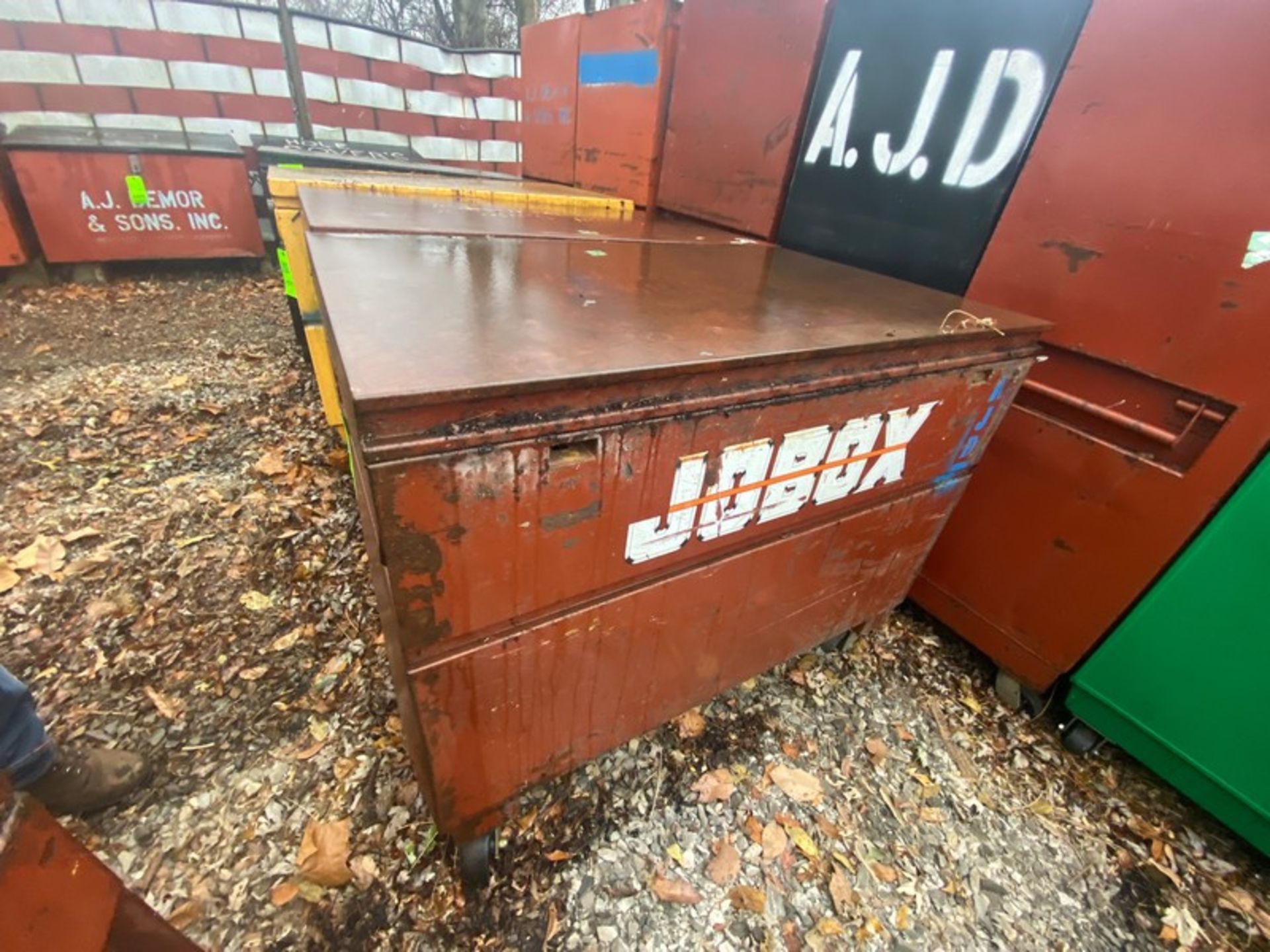 Jobox Gang Box, with Hinge Lid, Overall Dims.: Aprox. 50” L x 32” W x 34” H, Mounted on Wheels (