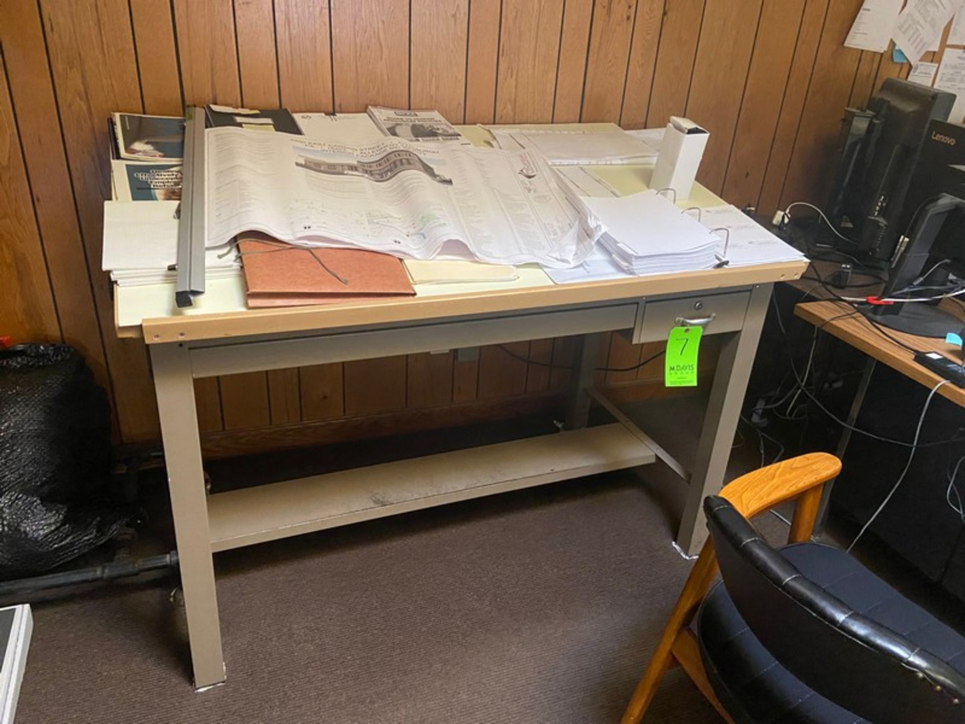 Drawing Table, Overall Dims. Aprox. 60” L x 39” W x 44” H (LOCATED IN MONROEVILLE, PA)(RIGGING,