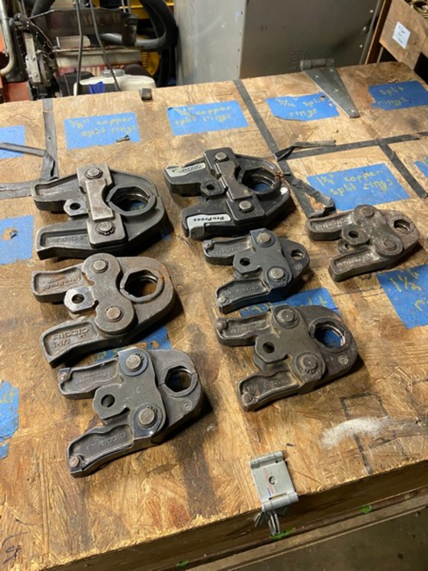 Rigid ProPress Jaws, Sizes (1) 1/2”, (1) 3/4”, (1) 1”, (1) 1-1/4”, (1) 1-1/2”, & (2) 2” (LOCATED