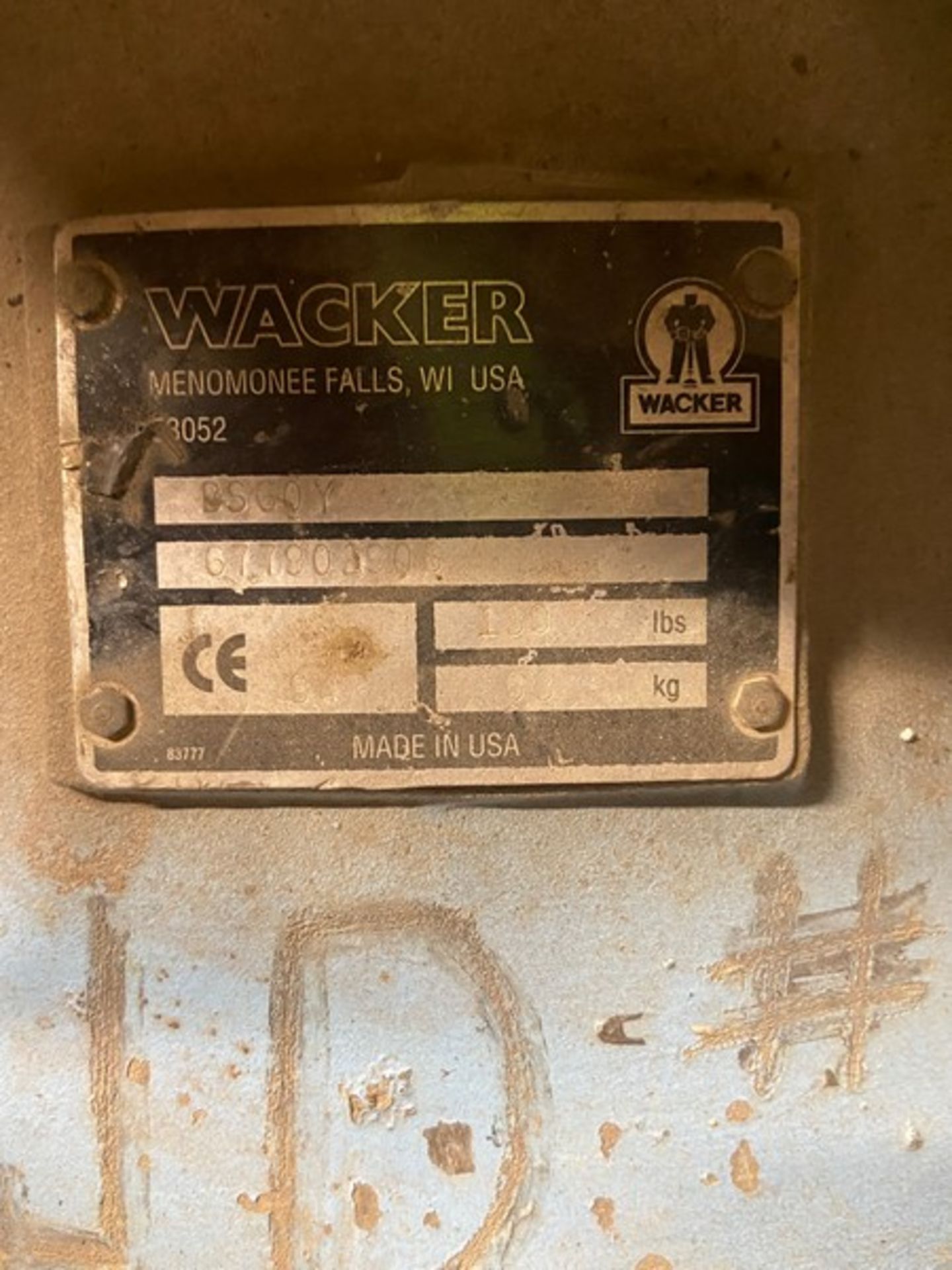 Wacker Rammer, M/N BS60Y, S/N 677902906, Gas Powered (LOCATED IN MONROEVILLE, PA)(RIGGING, - Image 5 of 5