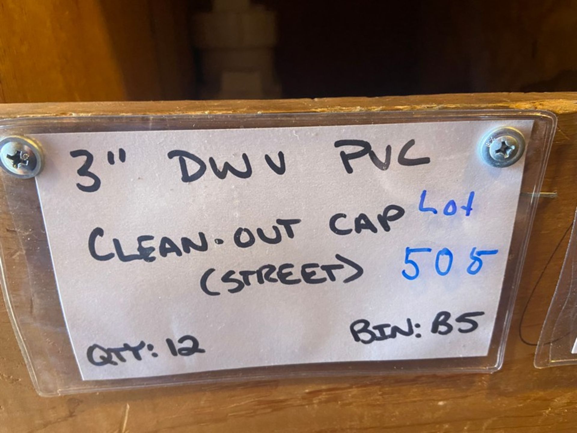 (12) 3” DWV PVC Clean-out cap (STREET) (Bin: B5), Includes (4) 3” DWV PVC Clean-Out Cap (HUB) (BIN: - Image 3 of 8
